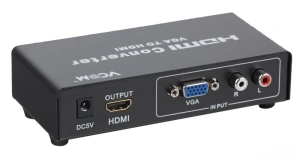 переходник конвертер vga+аудио => hdmi, vcom [dd491] 