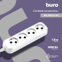 удлинитель buro bu-psl4.1/w 1.5м (4 розетки) белый (пакет пэ)