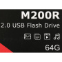флешка usb 64гб hikvision 64gb m200r hs-usb-m200r/64g usb2.0 черный