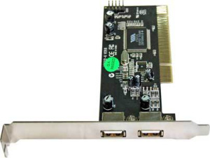 контроллер pci 4xusb2.0  st-lab u164 2 внешних порта + 3 внутренних (via6212) 