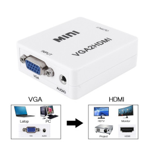 переходник vga на hdmi (конвертер vga мама -hdmi мама) vga2hdmi +miniusb кабель