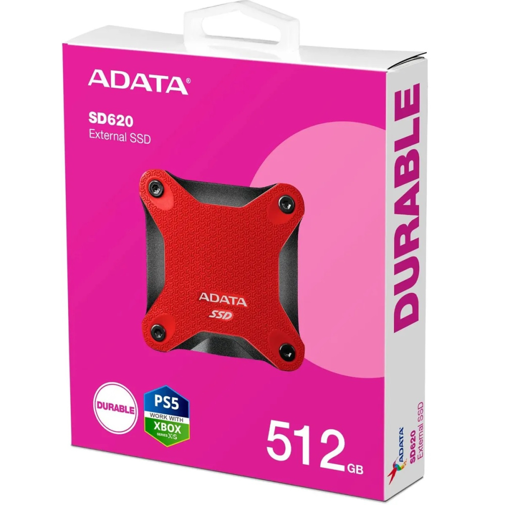 внешний накопитель ssd 512гб a-data sd620-512gcrd usb 3.1 512gb  sd620 2.5" красный