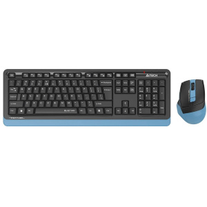 беспроводная клавиатура и мышь a4tech fstyler fgs1035q черный/синий