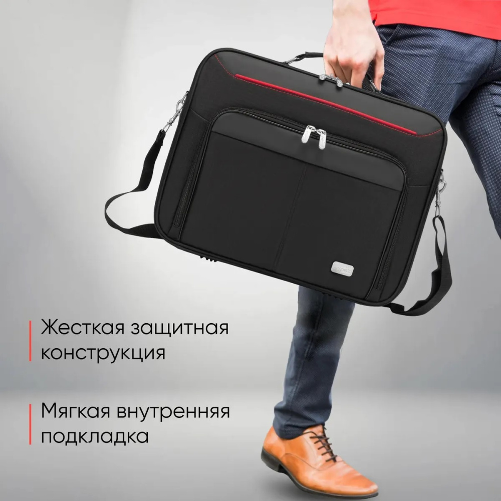 сумка для ноутбука pc pet 600d 15.6" черный красный полиэстер pcp-a3015bk