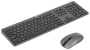 беспроводная клавиатура и мышь oklick 300m серый/черный usb slim (1488402)