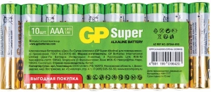 батарейка gp 24a super alkaline aaa (10шт)