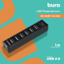 7 портовый хаб buro bu-hub7-1.0-u2.0 7порт. черный