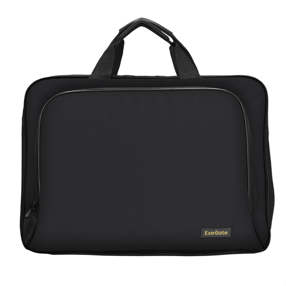 сумка для ноутбука 15" exegate office f1596 black, черная, полиэстер, для ноутбуков до 15.6" 