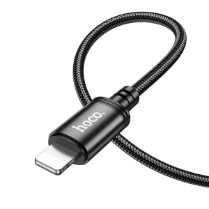 кабель hoco x89 wind ip usb type-c (m)-lightning (m) 1м черный коробка
