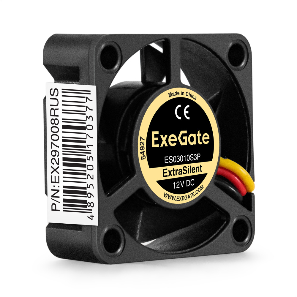 кулер 3pin (30x30x10) exegate extrasilent es03010s3p ex297008rus