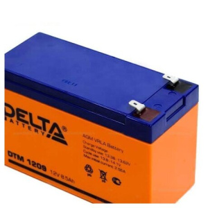 аккумулятор 12v/9ah, delta dtm 1209 12в 9ач 