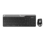 беспроводная клавиатура и мышь a4tech fb2535c черный/серый usb bluetooth