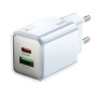 зарядное устройство hoco n46 glorious 20w 3a синий (pd+qc+afc) usb-a+type-c универсальное 