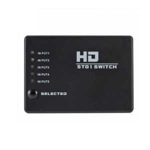 переключатель hdmi switch 5in - 1out (с выбором сигнала от пяти устройств) c пду поддержка 4k 60hz 