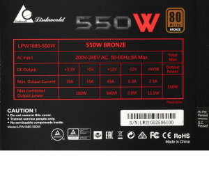 блок питания linkworld lw-550b atx 550w 80+ bronze