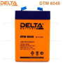 аккумулятор 6v/4,5ah, delta dtm 6045
