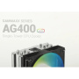 кулер deepcool ag400 led rgb soc-am5/am4/1200/1700/1851 черный 4-pin 18-32db al+cu 220w 614gr ret (r