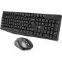 беспроводная клавиатура и мышь oklick s260w клав:черный мышь:черный usb multimedia (2066170)
