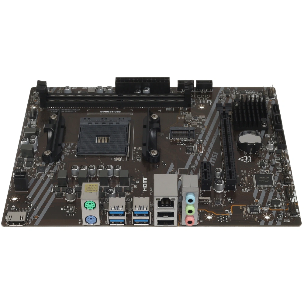 материнская плата msi pro a520m-s a520m, am4, 2*ddr4, 1*pciex16, 1*pciex1, 1*m.2, 2*typec, 2*usb3.2g
