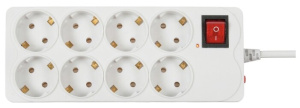 сетевой фильтр buro 800sh-1.8-w 1.8м (8 розеток) белый (коробка)