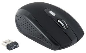 беспроводная мышка oklick 455mw black optical (1600dpi) cordless usb (5but)