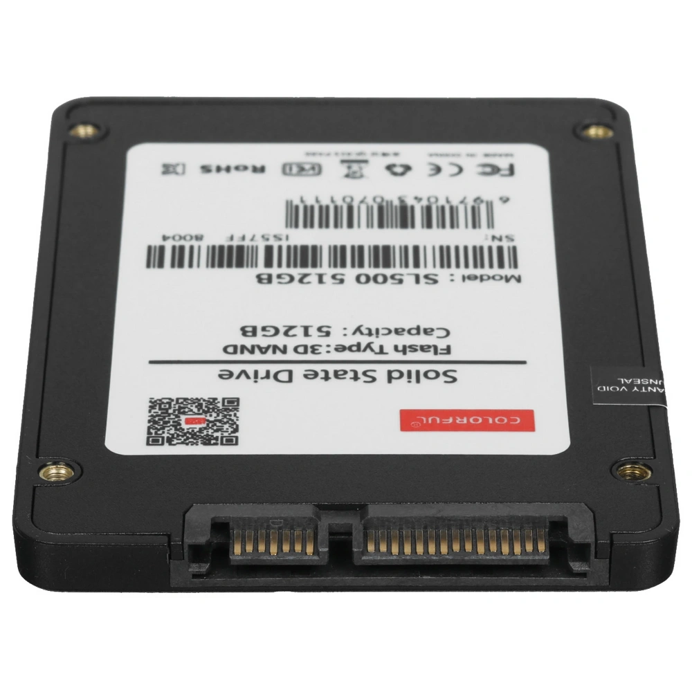 накопитель ssd 2.5 colorful sl500 512gb 2.5" client sata 6gb/s, 500/450, 3d nand,160tbw, 0