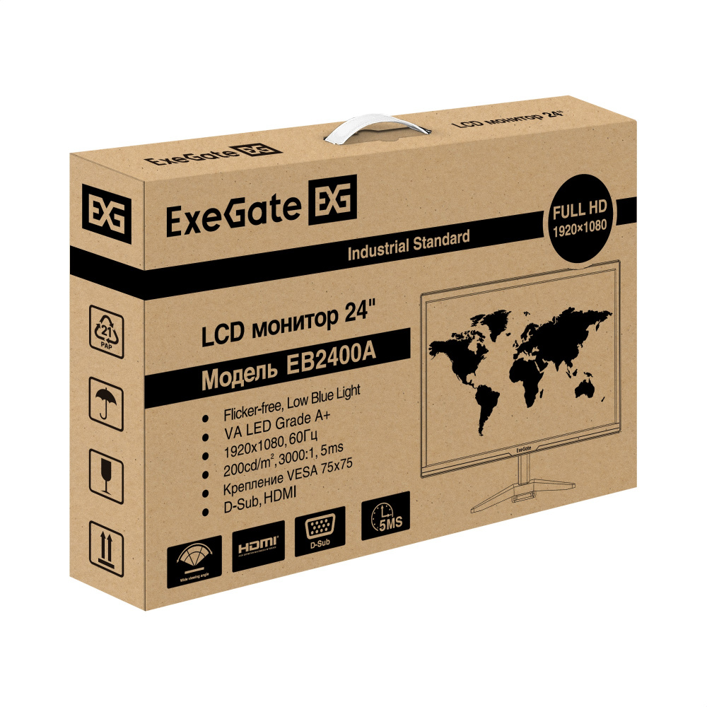монитор exegate eb2400a 24" va led grade a+