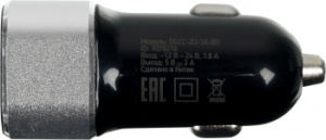 автомобильное зарядное устройство универсальное digma dgcc-2u-3a-bs 15w 2.1a+1a 2xusb черный