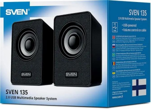 колонки sven 135 2.0 черный 6вт