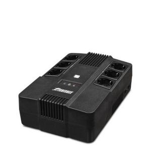 ибп powerman brick 800 shuko line-interactive 480w/800va 6 евророзеток (3 от аккумулятора)