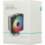 кулер deepcool ag400 led rgb soc-am5/am4/1200/1700/1851 черный 4-pin 18-32db al+cu 220w 614gr ret (r