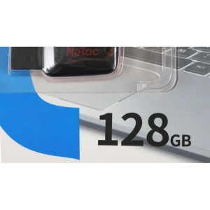 память флеш 128гб netac u197 nt03u197n-128g-20bk usb2.0 черный/красный