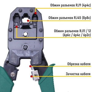 клещи для обжима коннекторов rj45 hb-315