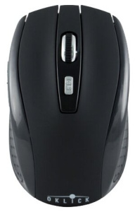 беспроводная мышка oklick 455mw black optical (1600dpi) cordless usb (5but)