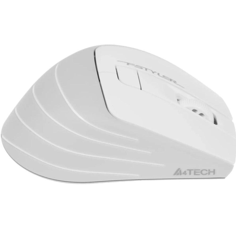 беспроводная мышка a4 fstyler fg30s белый/серый оптическая (2000dpi) беспроводная бесшумный клик sil