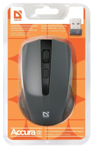 беспроводная мышка defender accura mm-935 серый, 4 кнопки,800-1600 dpi