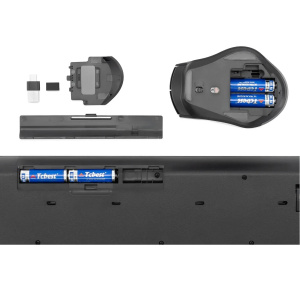 беспроводная клавиатура и мышь oklick s290w клав:черный мышь:черный usb multimedia (351701)