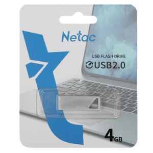 флешка 4гб netac nt03u326n-004g-20pn u326 usb2.0 серебристый