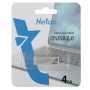 флешка 4гб netac nt03u326n-004g-20pn u326 usb2.0 серебристый
