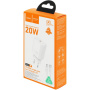 зарядное устройство hoco n60 gentle 20w 3a (pd+qc+afc) usb type-c универсальное белый (44228)