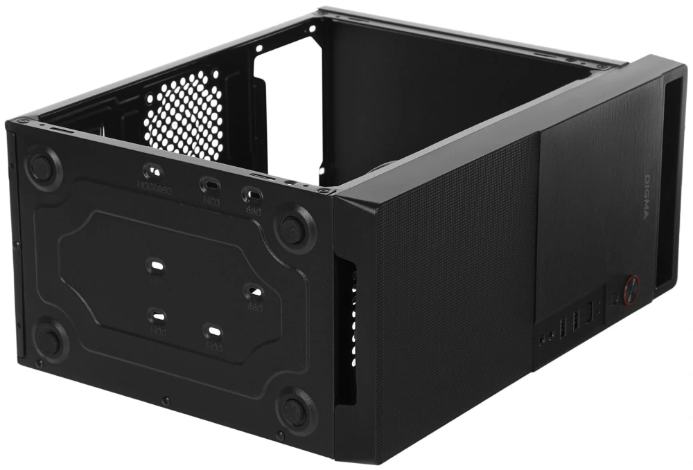 корпус digma dc-matx101-u2 черный matx без блока питания