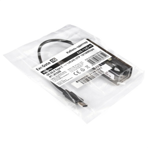кабель-адаптер exegate exe-732c-45 (usb2.0 type c --> 1xrj45 utp 10mbps/100mbps)