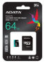 карта памяти microsd 64гб adata ausdx64gui3v30sa2-ra1