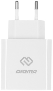 зарядное устройство digma dgw3d 30w 3a (pd+qc) usb-c/usb-a универсальное белый (dgw3d0f110wh)