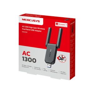wi-fi адаптер mercusys ma32h ac1300 двухдиапазонный usb 3.0 2 ант.внеш.несъем.