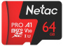 карта памяти microsd 64гб netac nt02p500pro-064g-r p500 