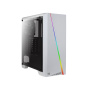 корпус aerocool cylon white, atx, без бп, rgb подсветка, окно, картридер, 1x usb 3.0 + 2x usb 2.0, 1