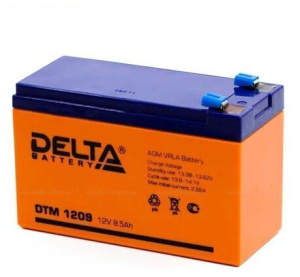 аккумулятор 12v/9ah, delta dtm 1209 12в 9ач 