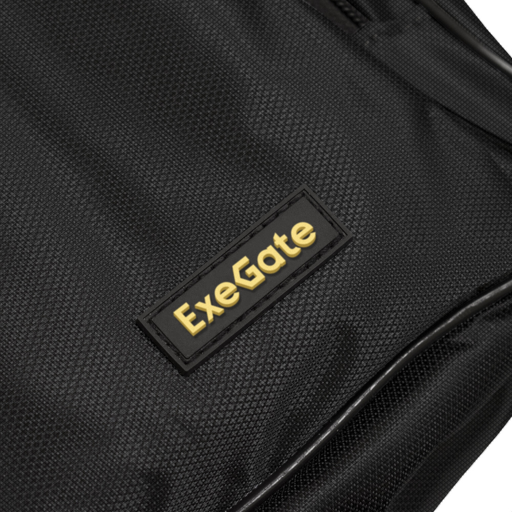 сумка для ноутбука 15" exegate office f1596 black, черная, полиэстер, для ноутбуков до 15.6" 