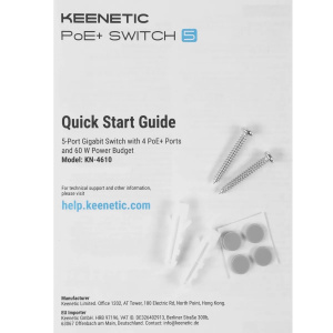 коммутатор keenetic kn-4610 (l2) 5x1гбит/с 4poe+ 60w неуправляемый